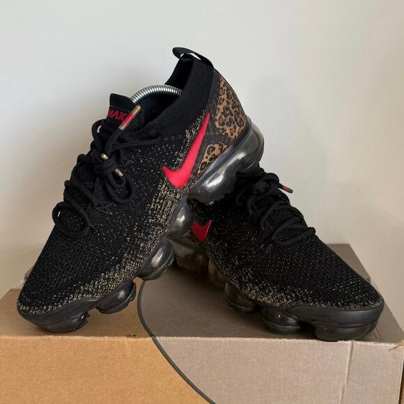 RARE 🔥Nike Air VaporMax Flyknit 2 Cheetah Women Sneakers - SZ 7.5 - Picture 8 of 11